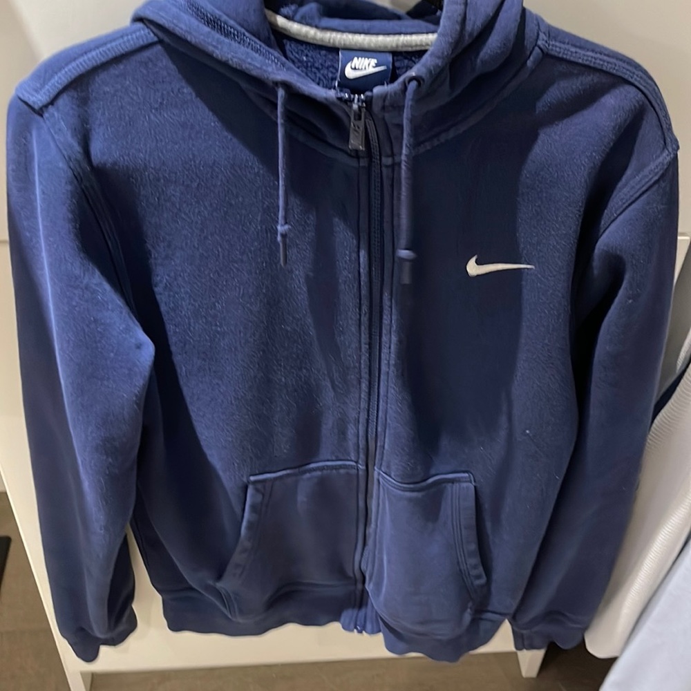 navy blue nike zip up